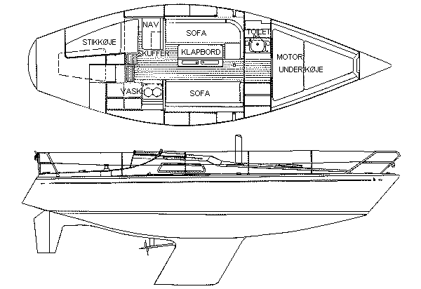 Skrogtegning Scampi 30